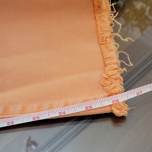 Women's Flare Leg Orange Jeans - Picture 10 of 10